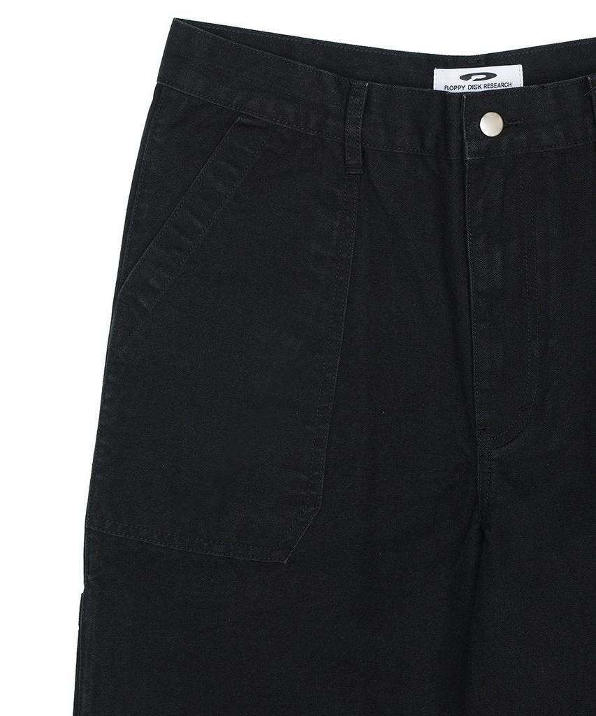 FDR Washed Canvas Pocket Carpenter Pants Black