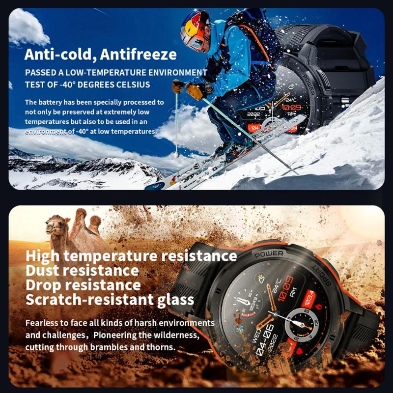 Neue Smartwatches für Herren AMOLED-Bildschirm 1,43" 1ATM Wasserdicht Herzfrequenzmesser Sport-Smartwatch Bluetooth-Anruf Damen Fitness