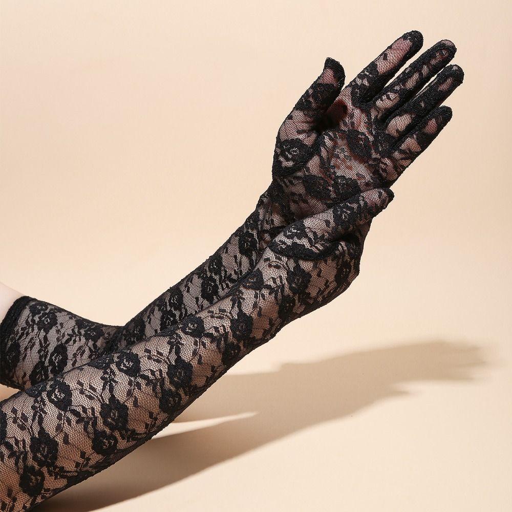 Elegant Bridal Gloves Long Lace Gloves Vintage Wedding Mittens  Wedding Ceremony