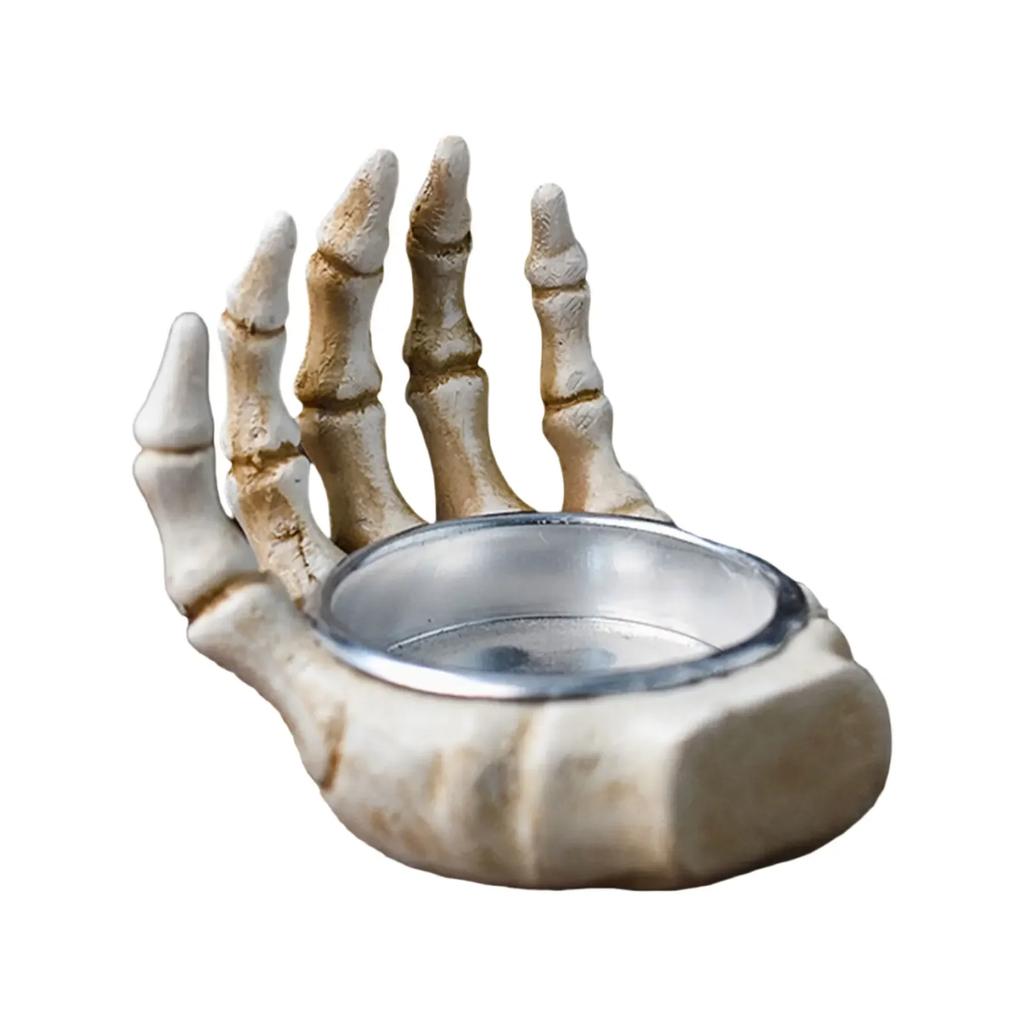 Cranii Creative de Halloween Cranii cu Aspect Realist Cap de Schelet Uman Craniu pentru Halloween Bar Acasă Decor de Masă Suporturi pentru Lumânări