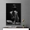 Modern Nude Art Poster Sexy Suit Women Canvas Painting Black and White Body Art Wall Pictures for Living Room Home Decor Mural