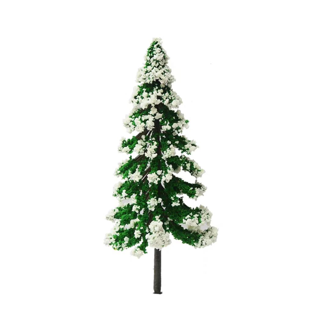 6 Sizes of Xmas Decoration Mini Snow Pine Model Trees Scenery Trees for Christmas Decoration Desktop Christmas Winter Display