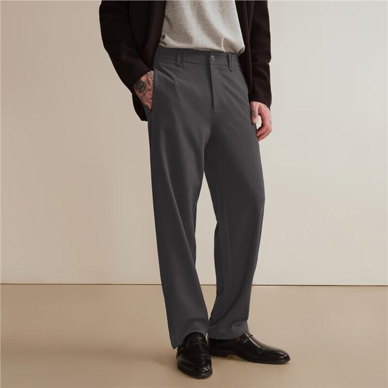 Giordano Men's Thickened Draping Casual Suit Pants
