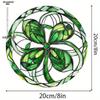 Celtic Knot Stained Glass Suncatcher, Green Leaf Design, Nurseries, Vintage Home Decor Wall for Bar Kitchen, Restaurant Shop Wall Decor, Classic Styl