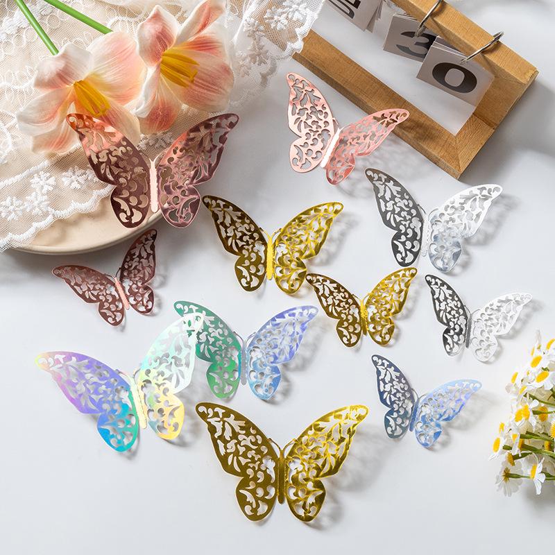 3D Butterfly Wall Stickers - High-End Single-Layer PVC Home Decoration Accessories
