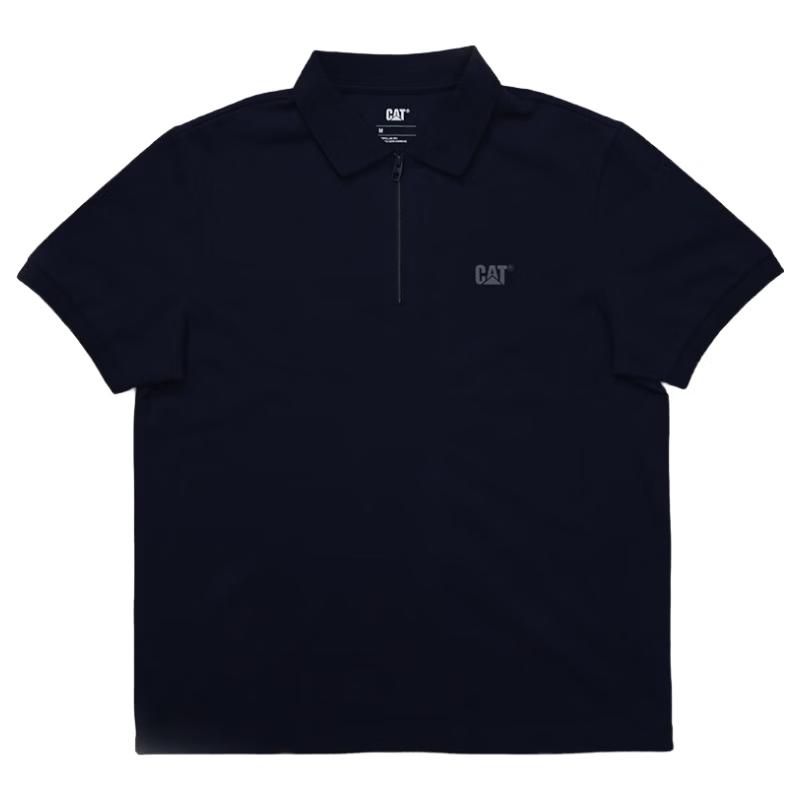 CAT 2025 Spring/Summer Men s Seamless Zip Polo Shirt L