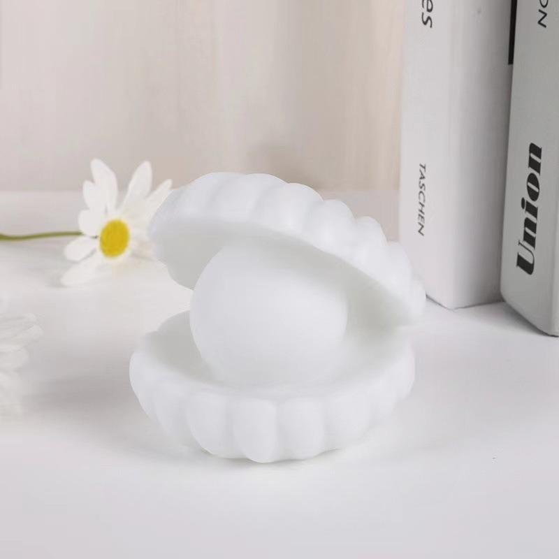 1PC Ocean Shell Statue Light, Ornament Light, Easter Shell Creative Light, Shell Night Light Plastic Shell Desktop Decorative Light