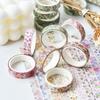 5 Rolls Spring Flower Washi Tape Multicolor DIY Wrapping Washi Tape Wrapping Self-adhesive Scrapbooking Decorative Tape