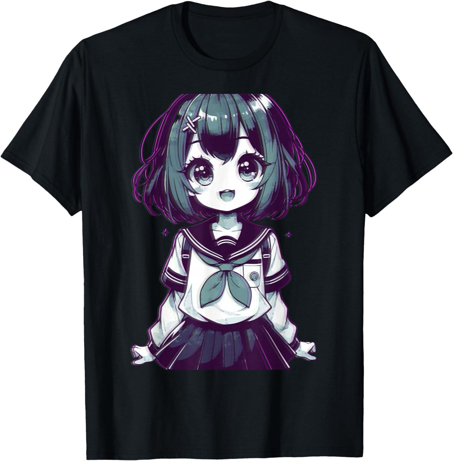 Anime Vaporwave Aesthetic Waifu Soft Grunge Otaku Chic- T-Shirt XL