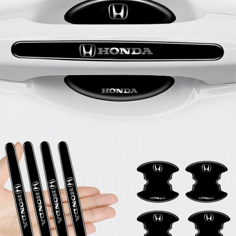 ARE1 Car Door Handle Bowl Stickers Anti-collision Protector For Honda Mugen Power Civic FIT Accord CRV 5th Jazz CRZ HRV Pilot Odyssey