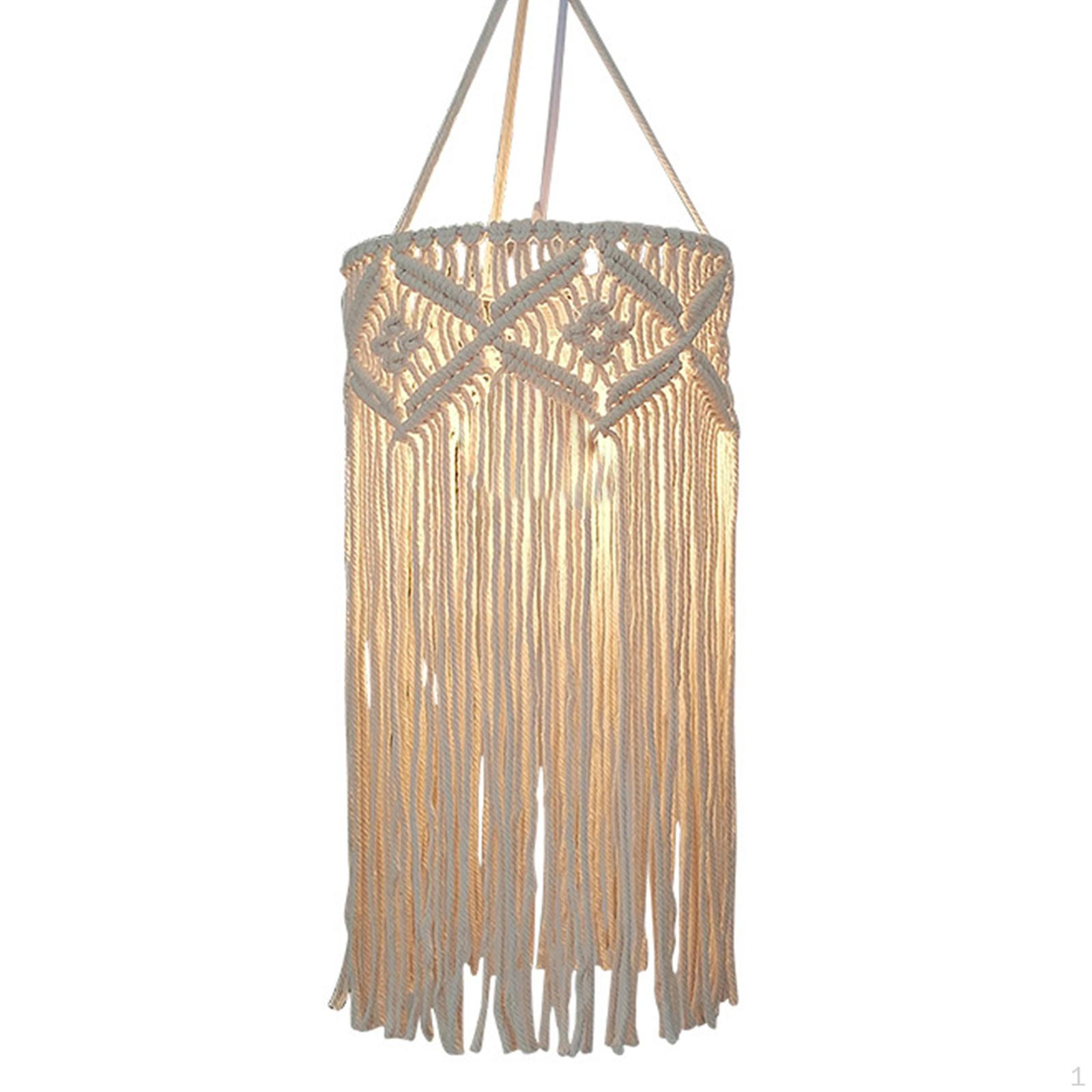 

Handcrafted Macrame Lamp Shade for Boho Home Decor Style B