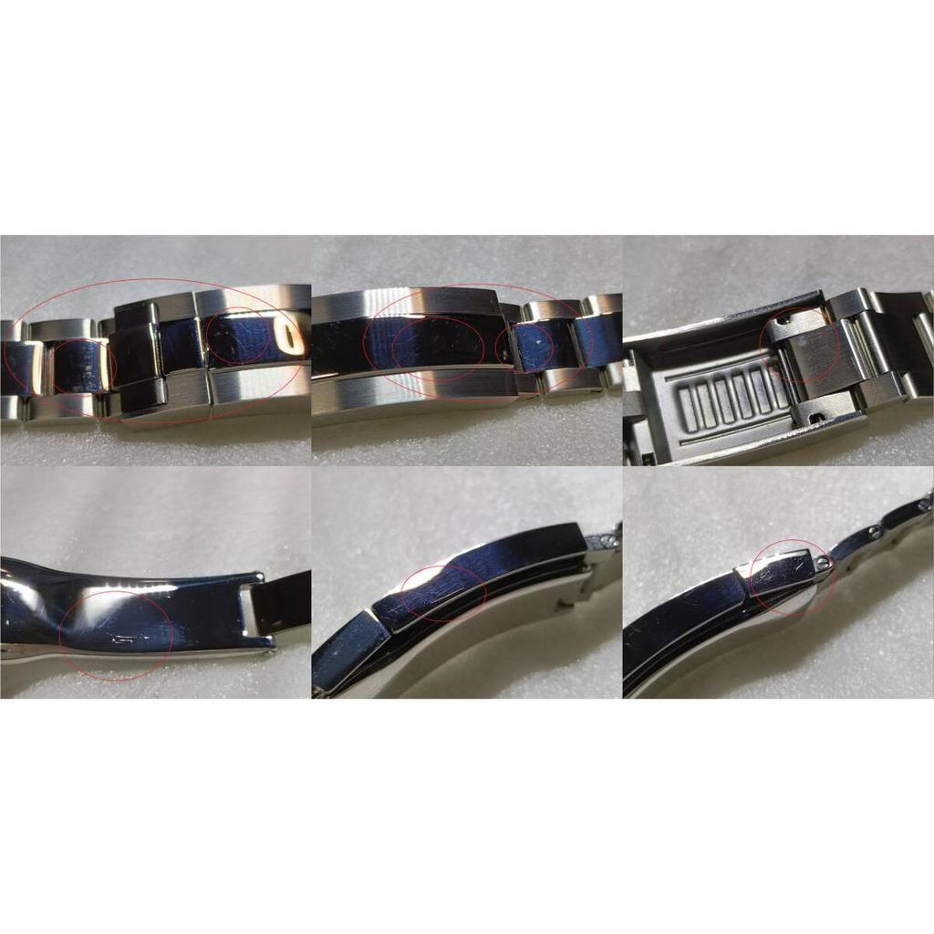 Used [New] Stainless Steel Watch Band for Rolex, Glide-lock Clasp, Silver Compatible (with scratches)