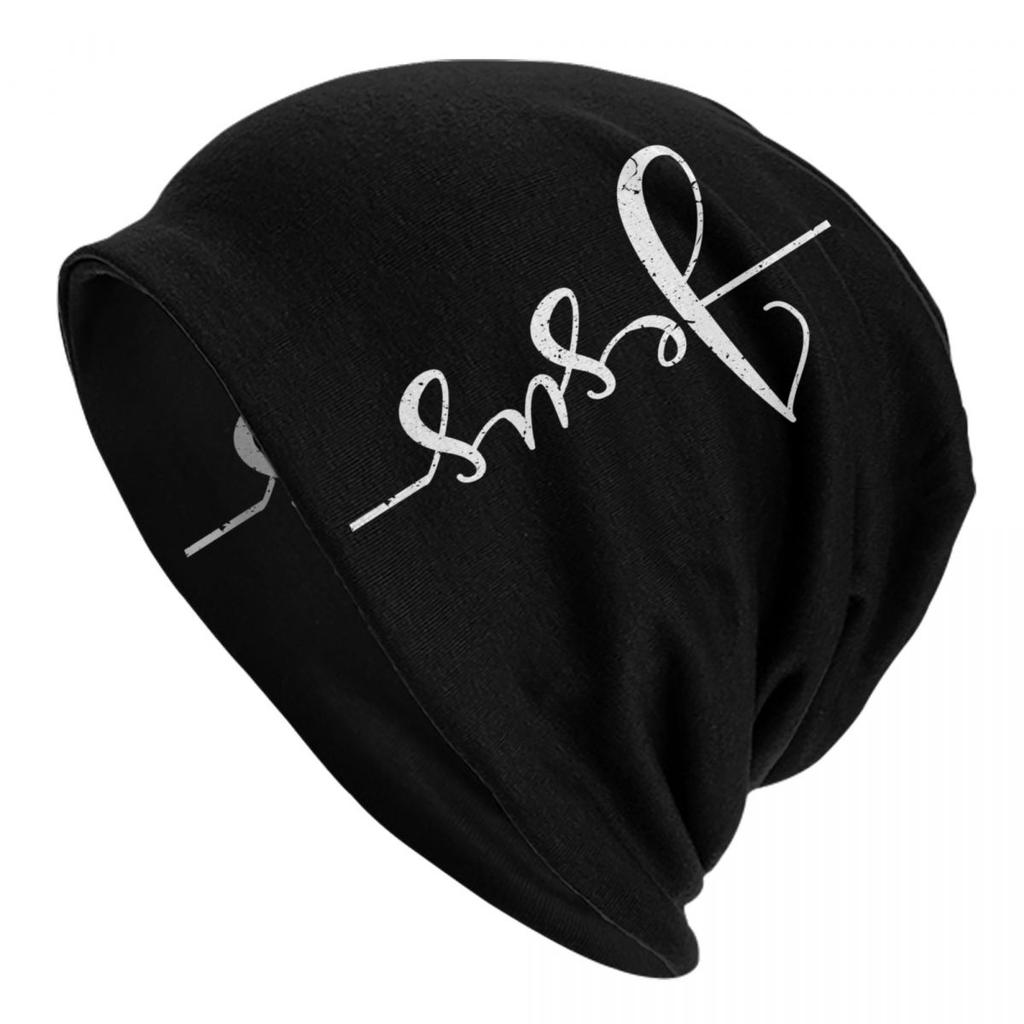 Custom Lion Of Judah Jesus Cross Beanie Cap Winter Bonnet Femme Knitted Hats Outdoor Ski Christian Faith Skullies Beanies Hats