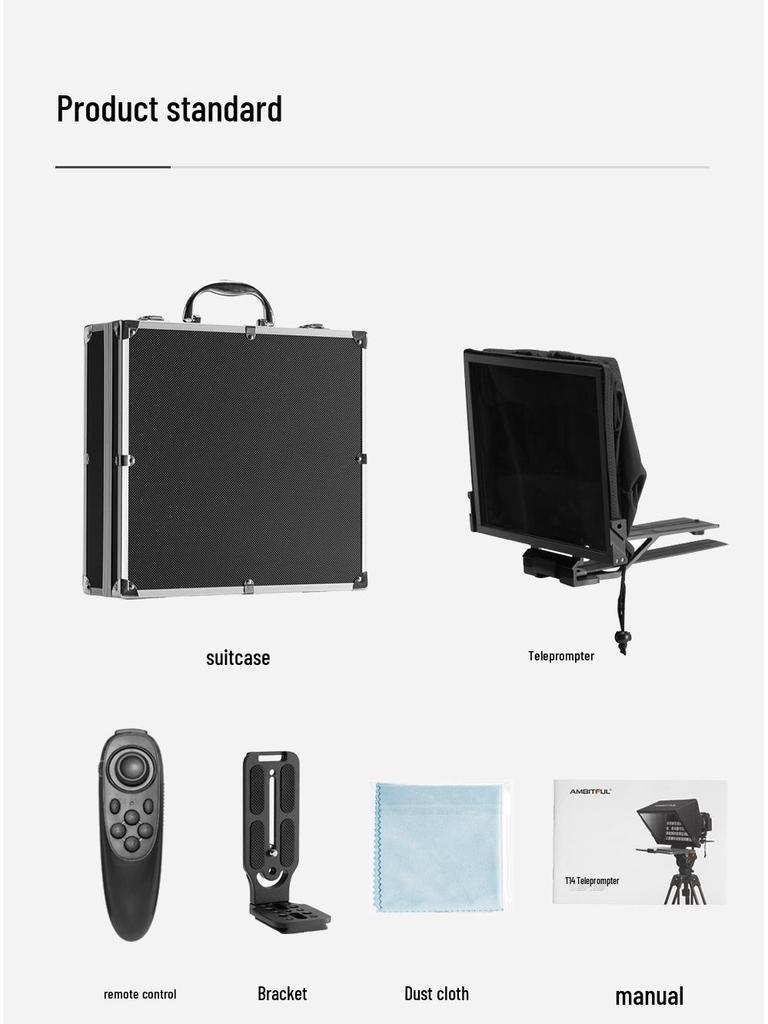 Zhi Jie T14 Portable Folding Teleprompter for DSLR, Smartphone, and Tablet