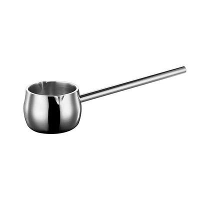 IMEEA Milk Pan, Saucepan, SUS304 Stainless Steel, Induction Compatible, 300cc, Long Handle, Saucepan, Mini Milk Pan, Small Pot, Baby Food, Silver