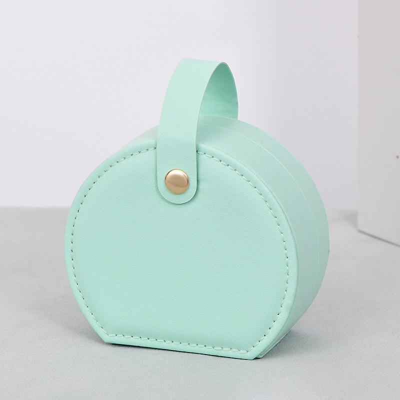 

Как Полукруглая Портативная Шкатулка для Ювелирных Изделий Коробка для Хранения Сумочка Принцессы Мини Коробка для Серег Ожерелий Колец синий