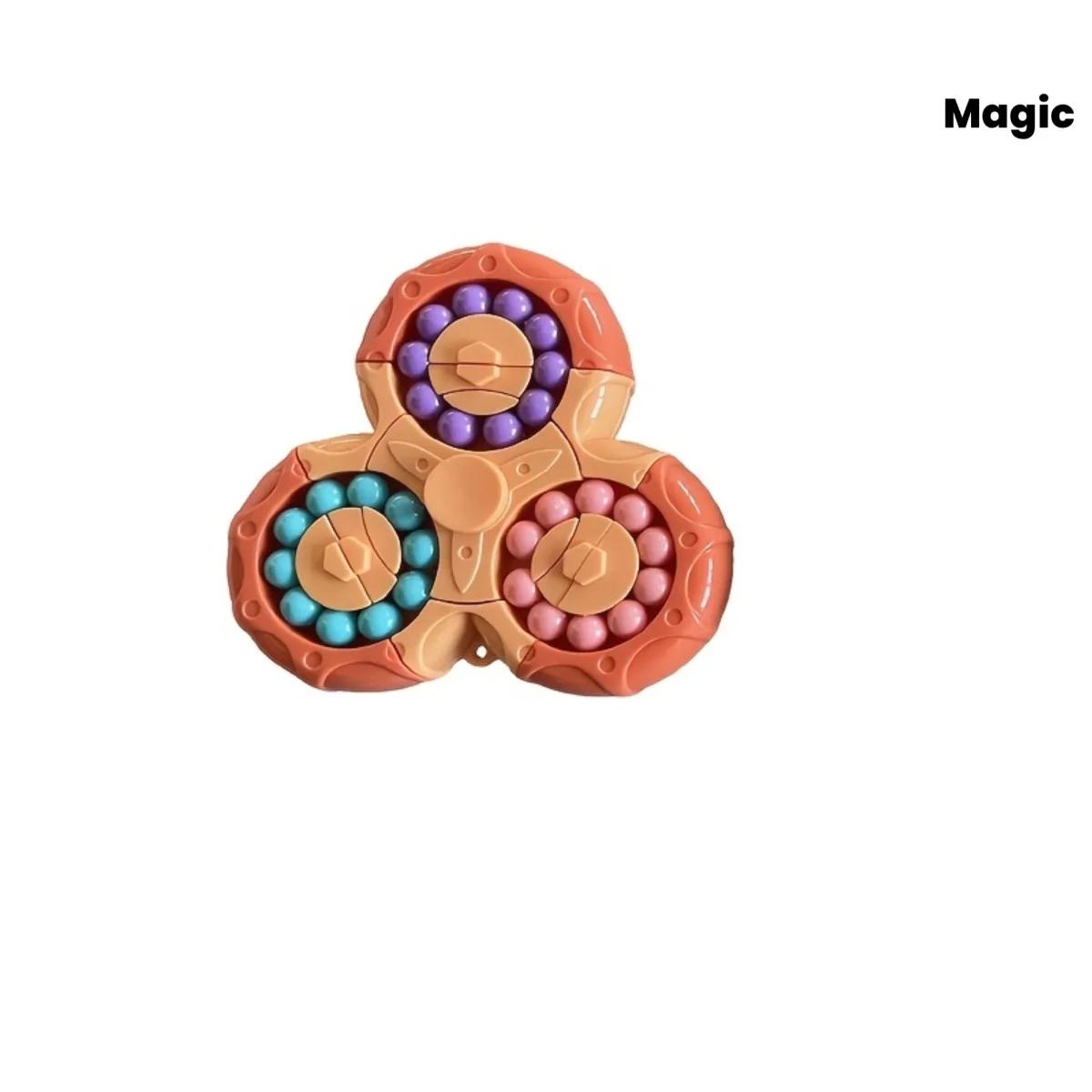 

6-Sided Magic Bead Puzzle Toy, Suitable for Ages 3 and Up – Helps Improve Concentration, Imagination, and Fine Motor Skills оранжевый