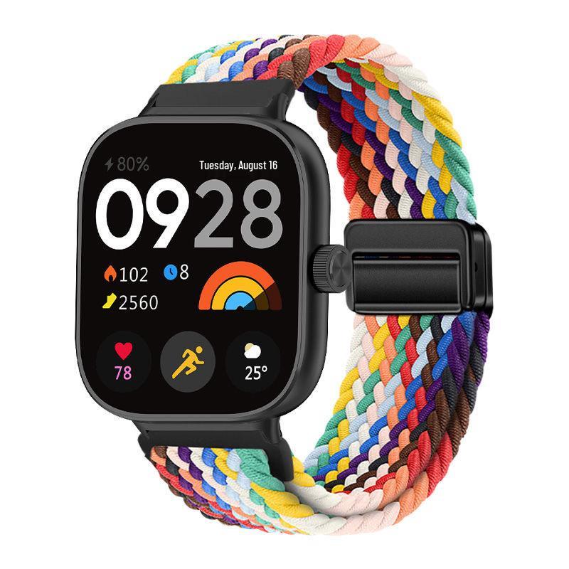 Compatible with Xiaomi Band 8/9 Pro and Redmi Watch 4/5/6: Magnetic Buckle Woven Strap