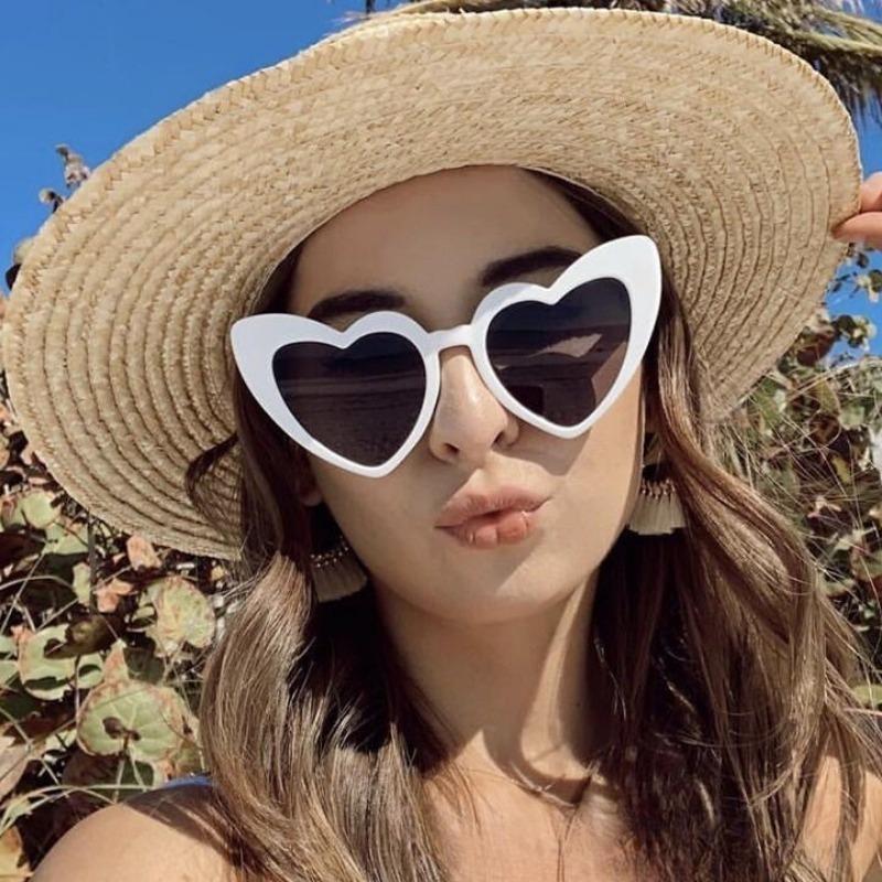 5 pairs of women's peach shaped PC frame fashionable glasses suitable for holidays weddings parties daily street style