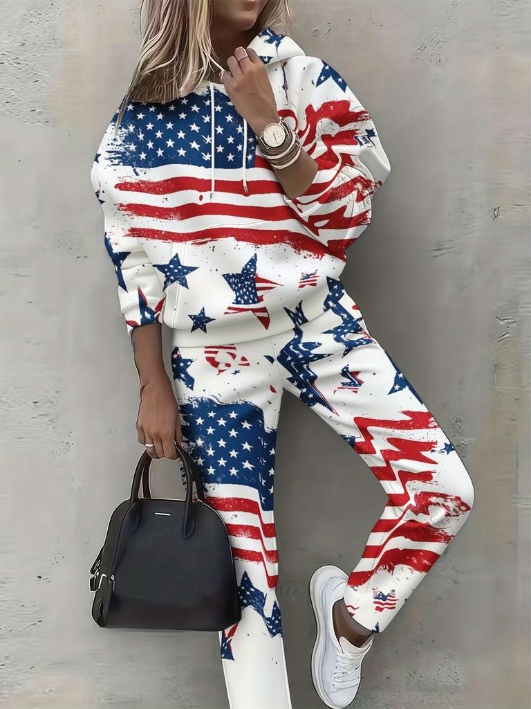 New Women'S Clothing European And American Spring And Autumn Floral Printing Casual Long-Sleeved Sports Suit