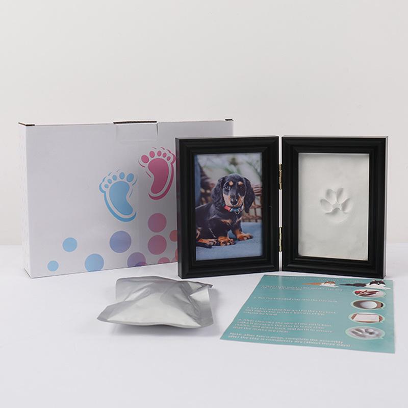 Porta-Retrato de Patinha de Pet Ornamento DIY com Argila