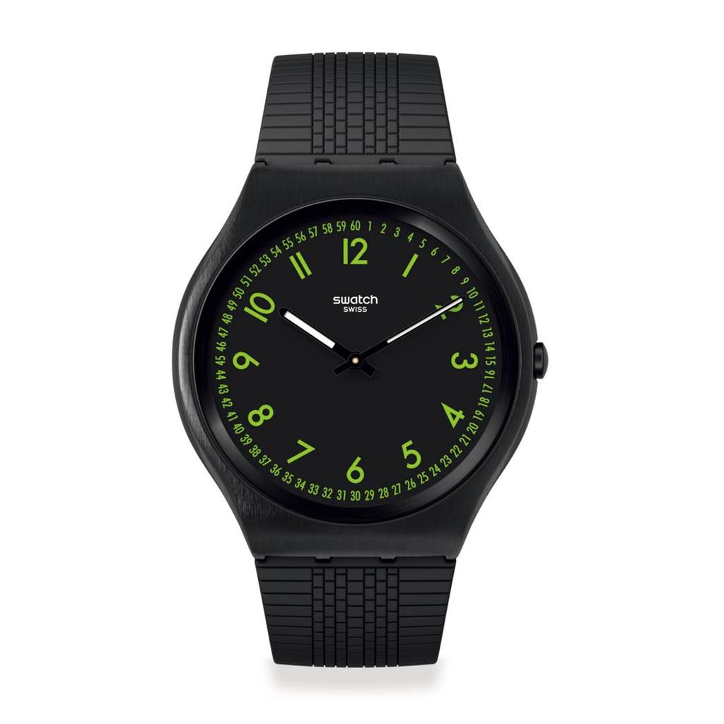 Swatch Brushed Green The January Collection Black Watch, SS07B108,