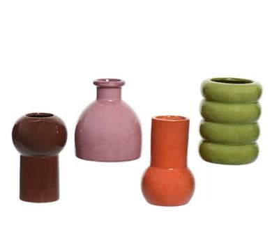 Decorative Porcelain Vase for Flowers 8x8x12 Cm