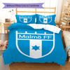 Malmö FF Muster Bettwäsche, Steppbett Set Bettbezug Kissenbezug Zuhause Geburtstagsgeschenk (1 Bettbezug + 2 Kissenbezüge, ohne Füllung)