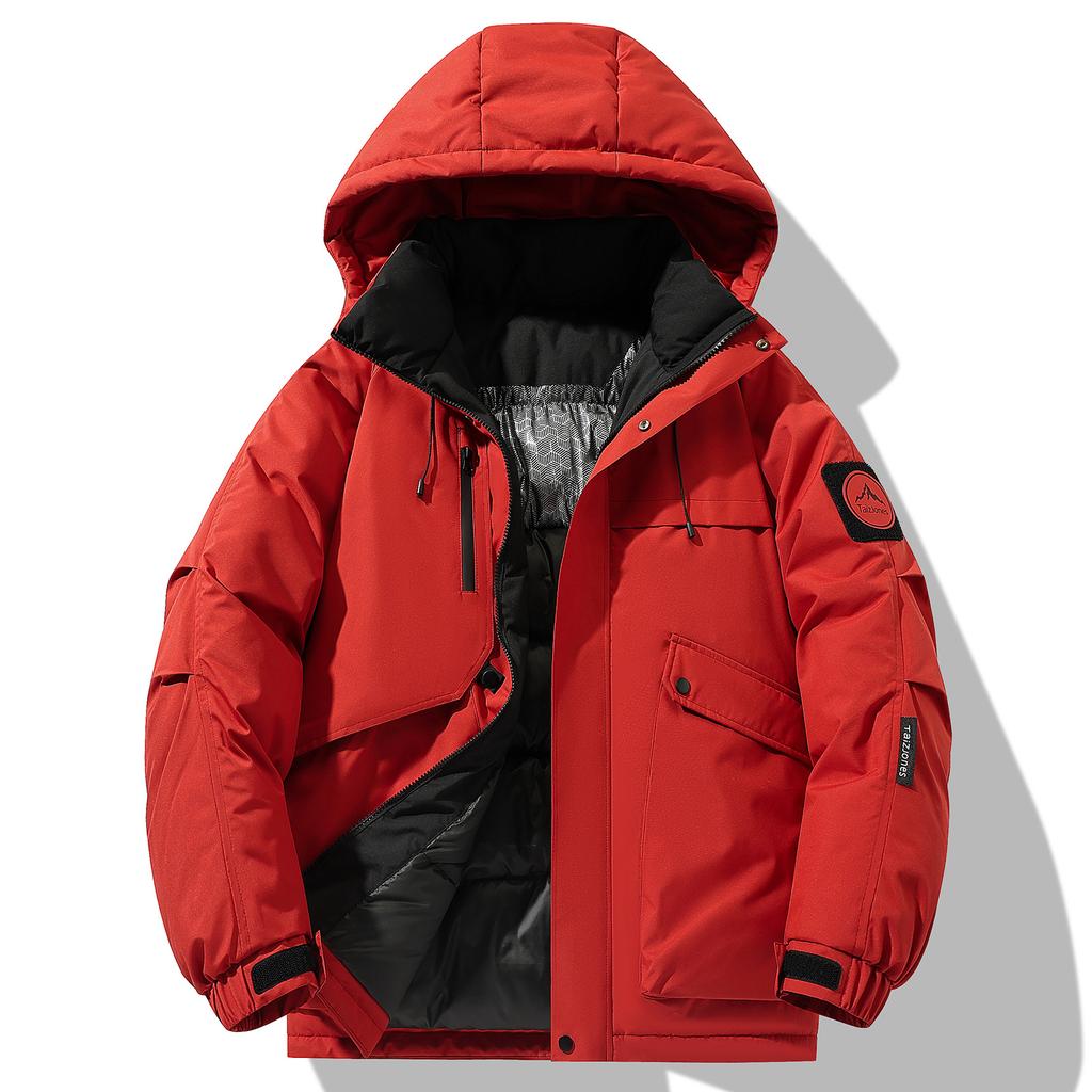 Spring and Autumn New Hooded Jacket Couple Outdoor Mountaineering Jacket Waterproof and Windproof Cotton-padded Coat