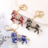 Rhinestone Horse Keychain Stylish Animal Pendant Decorative Key Ring For Women Bag Charm Hanging Lucky Gift