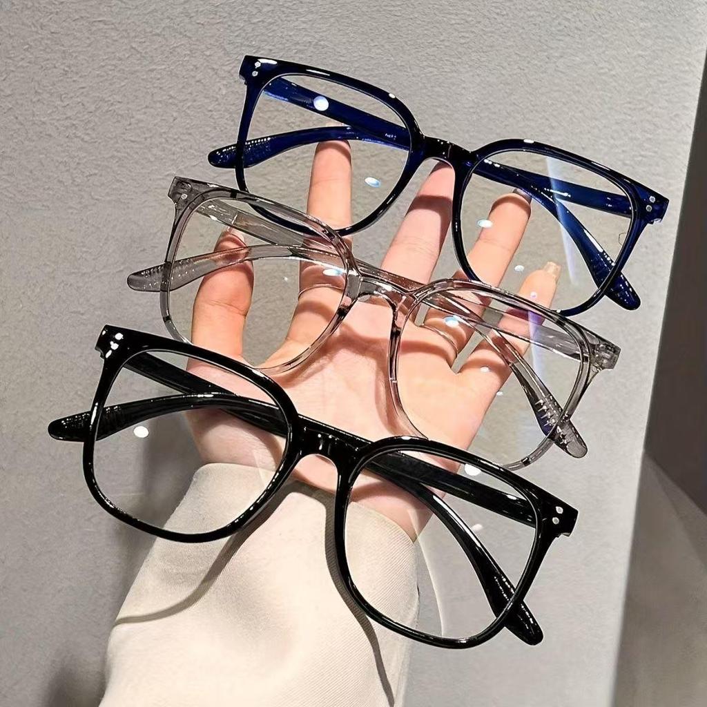 Cross-Border Fashion Rivet Square Full-Rim Anti-Blue Light Glasses - Simple, Trendy Bare Face Frame