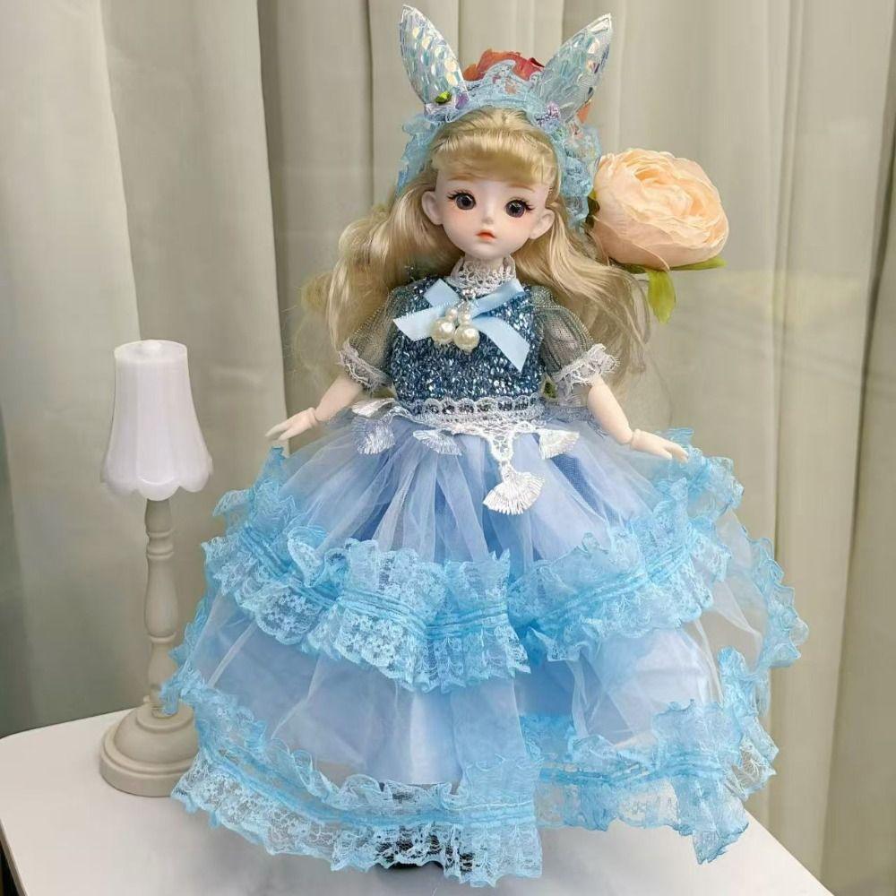 Attractive Eyes Princess Dress Up BJD Dolls Princess Makeup Ball Joint Doll Birthday Gift