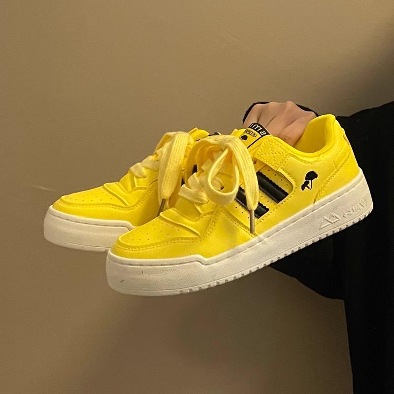 High Value Niche Original Retro Sports Board Shoes Women's Platform White Shoes Versatile Street Shooting Chic Hong Kong Style Shoes Tide