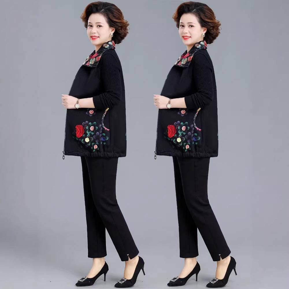Stylish Spring and Autumn Vest for Middle-Aged and Elderly Women - Plus Size