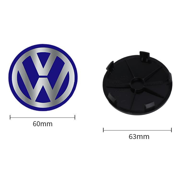 FUVLN1 60/63/68mm Car Wheel Center Hub Cap Logo Tyre Rims Badge Cover For Volkswagen VW Scirocco Golf MK6 Polo Tiguan PASSAT GTI R Line