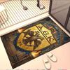 AEK Athens FC Print Rug, Washable Floor Carpet, For Entryway Dorm Laundry Room Office Study, Home Decor Birthday Christmas Gift
