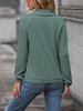 2025 Autumn Women's Solid Color Irregular Lapel Hoodie - European & American Style