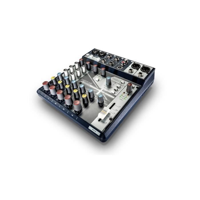 SOUNDCRAFT NOTEPAD-8FX. Table de mixage avec usb et effets lexicon, 6 entrées, 2 sorties.
