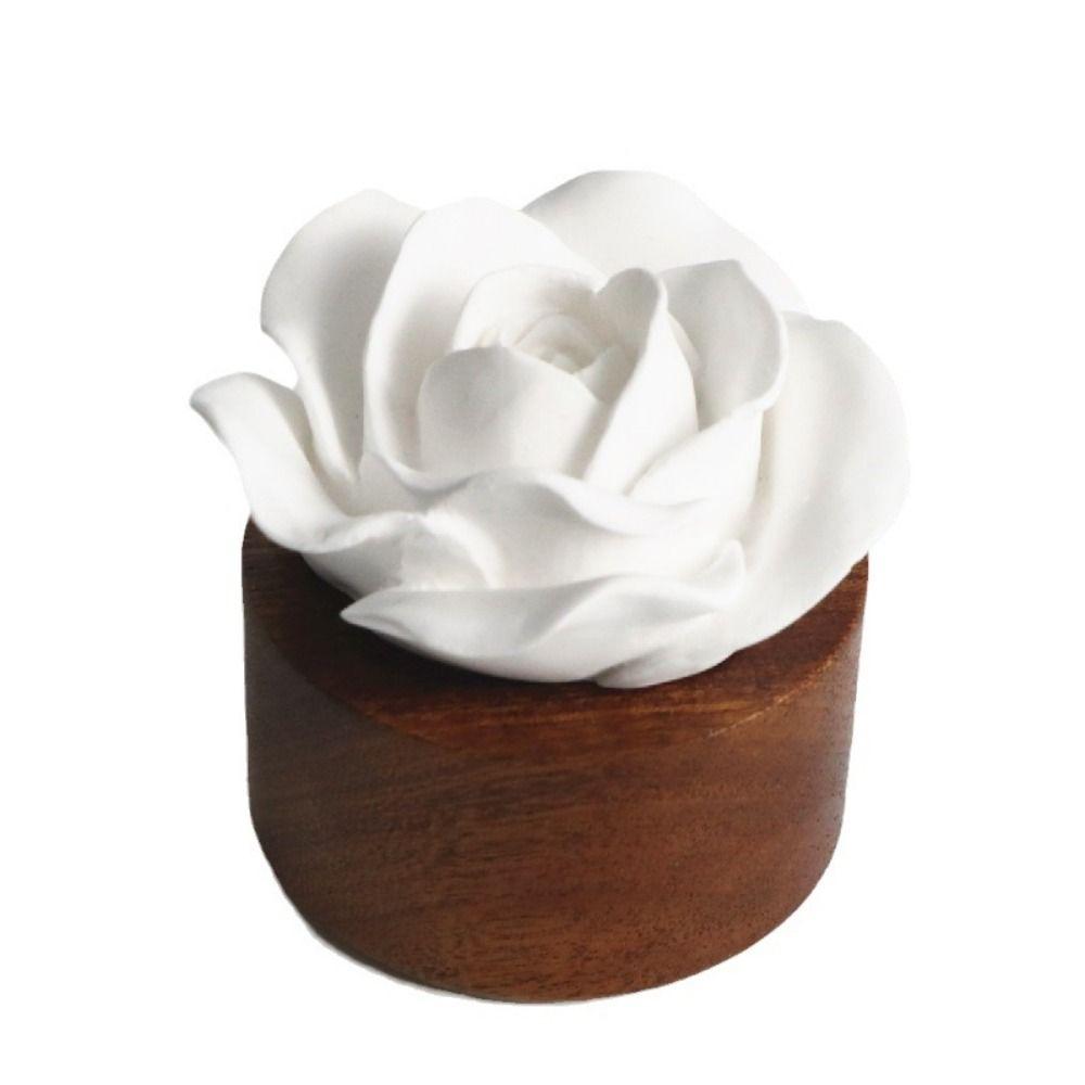 Holzbasis Blumen-Aromatherapie-Diffusor Handgefertigte Ornamente Auto-Lufterfrischer Dekorationen Anti-Rutsch Blumen-Ornamente