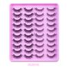 20 Pairs Of Mixed Imitation Mink False Eyelashes Naturally Curled Eyelashes Nude Makeup Thick Eyelashes