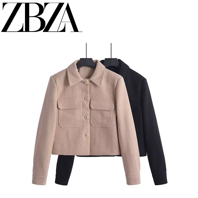 Zab Autumn New Women's Clothing Fashion Style French Style Design Fashion All-Match Wool Blend Suit Outwear