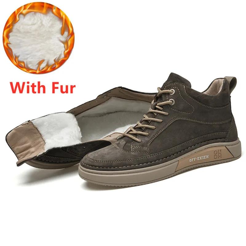 

Fashion 2024 Men Boots Breathable Leather Mesh High Top Casual Boots Desert Work Shoes Mens Outdoor Shoes Motocross Boots 45