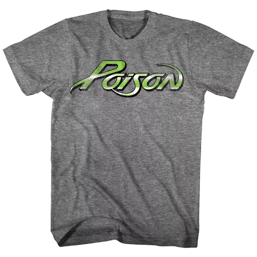 Poison Rock Band Basic Logo Sport Grey T Shirt Full Size S-5XL Unisex T-Shirt S