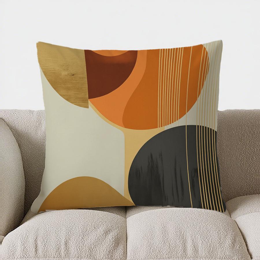 Home Decor Geometric Pattern Artistic Cushion Cover Pattern Cushion Cover Suitable For Sofa Bedroom Car Pillow Cover