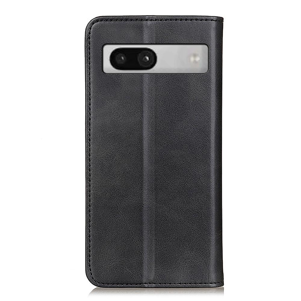 Split Leather Cell Phone Case for Google Pixel 7a,Wallet Stand Shockproof Phone Cover