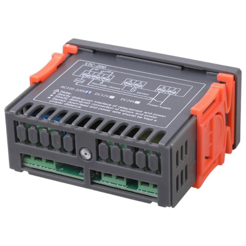 Digital Thermostat Temperature Controller Thermoregulator Relays Heating Cooling for Incubator Refrigeration 220V STC-200