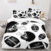 American Football Duvet Cover Set Queen/Full/King Size Skull Bedding Set 3pcs for Kids Boys Teens Sports Gaming Comforter Cover