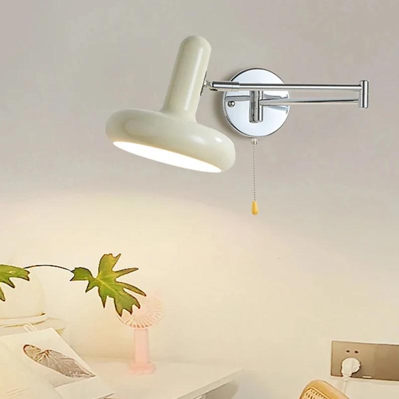 Nordic Modern Retractable Rotatable Swinging Retractable Wall Lamp Bedroom Bedside Lamp Sliding Reading And Working Lamp