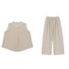 5-14 Years Girls' Summer Outfit Fashion Sleeveless Top and Wide Leg Pants Thin 2-Piece Casual Cool Kids Set