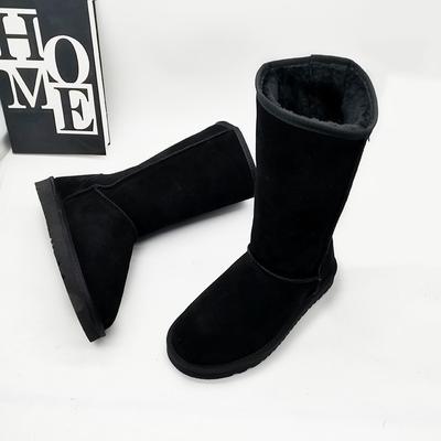 Bottes hautes 2024 nouvelle arrivée hiver Mujer Botas en cuir véritable femme bottes de neige bottes en peluche épaisses chaussures pour femmes chaussures chaudes